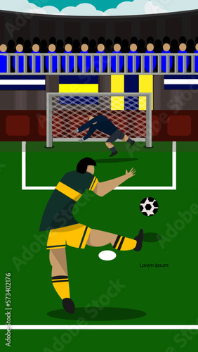 soccer player kicking the ball