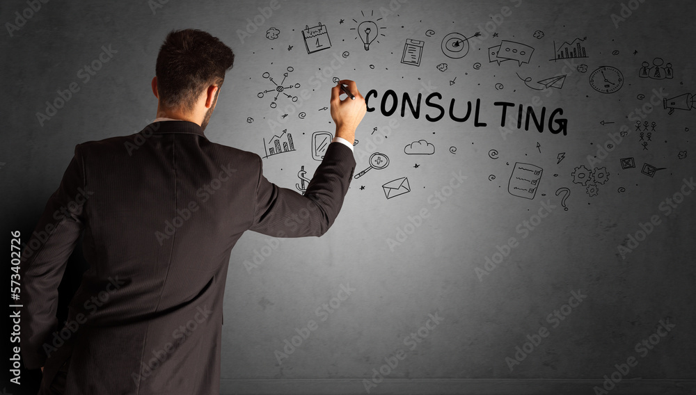 businessman drawing a creative idea sketch businessman drawing a creative idea sketch