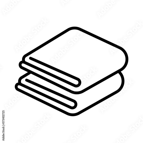 Stacked towels icon. Fluffy towels. Vector.