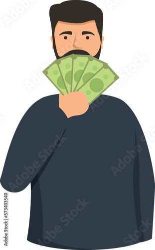 Casual lobbyist icon cartoon vector. Business money. Meeting politics