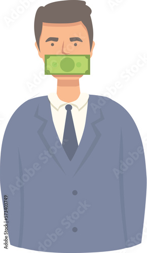 Money lobbyist icon cartoon vector. Politician meeting. Lobby persuade