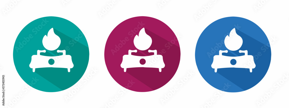 Icon for stove vector illustration in flat. Icon for stove vector illustration in flat.