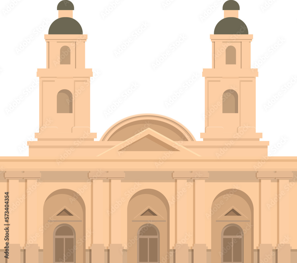 Chile church icon cartoon vector. National culture. Culture landscape