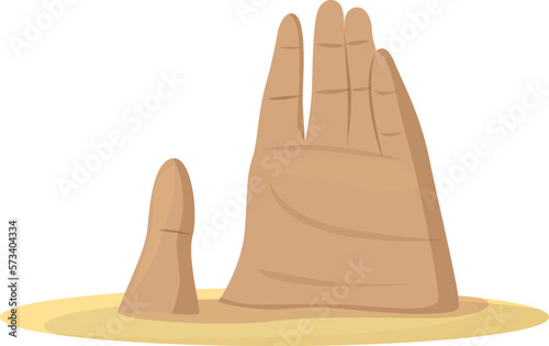 Chile hand statue icon cartoon vector. Flag travel. Day culture