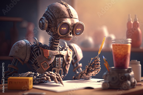 Robot professor, lecturer, helper, tutor to teach in a classroom, doing science experiments, helping students, teaching music, and tutoring students, kids and adults