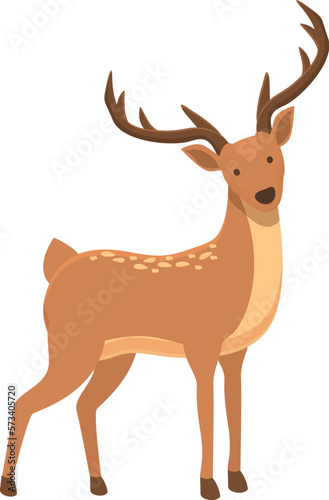 Stag icon cartoon vector. Animal deer. Forest mammal
