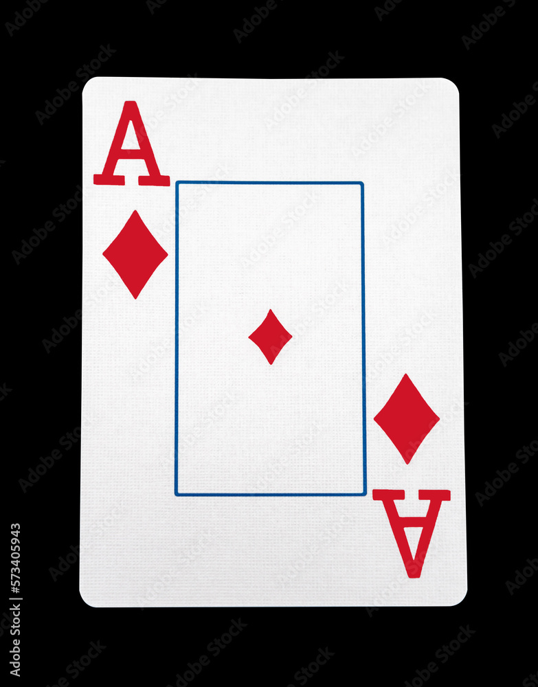 Ace of diamonds card with clipping path Ace of diamonds card with clipping path