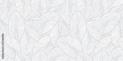 Leaves illustration background. Seamless pattern.Vector. 葉っぱのイラストパターン