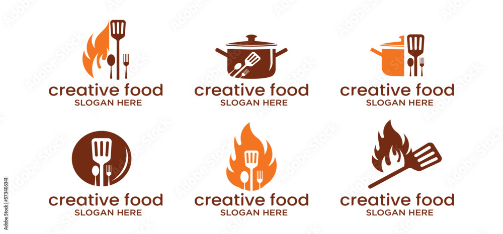 food logo design, modern food chef logo design concept cooking logo, Food, Restaurant vector.