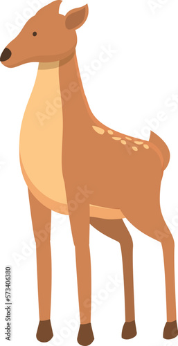 Zoo doe icon cartoon vector. Forest animal. Cute nara