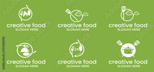 food logo design, modern food chef logo design concept cooking logo, Food, Restaurant vector.