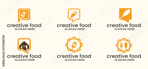 food logo design, modern food chef logo design concept cooking logo, Food, Restaurant vector.