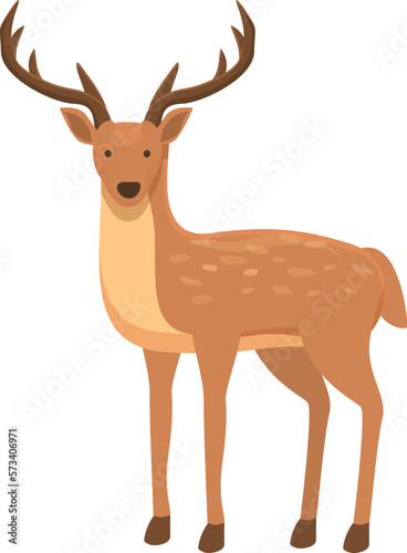 Elegant deer icon cartoon vector. Deer stag. Herd animal