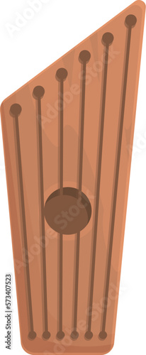 Chord kantele icon cartoon vector. Gusli music. Traditional string