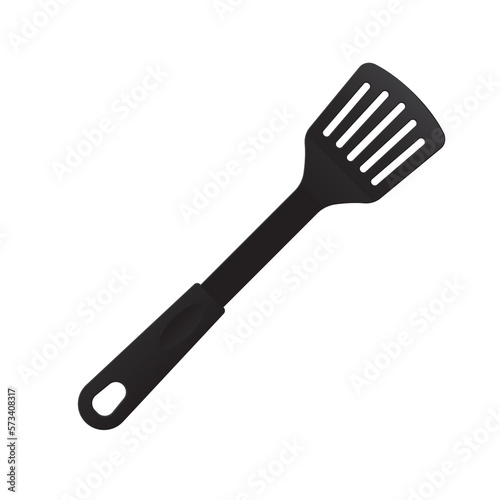 Slotted nylon spatula icon.