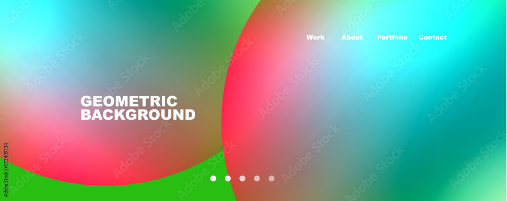 Round shapes and circles geometric abstract background. Vector Illustration For Wallpaper, Banner, Background, Card, Book Illustration, landing page