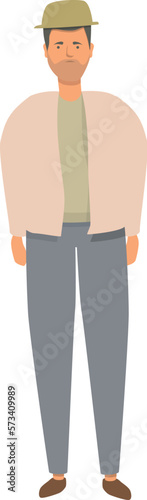 Poverty icon cartoon vector. Homeless people. Crisis person