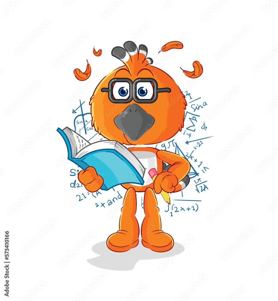 Obraz premium hudhud bird geek cartoon. cartoon mascot vector