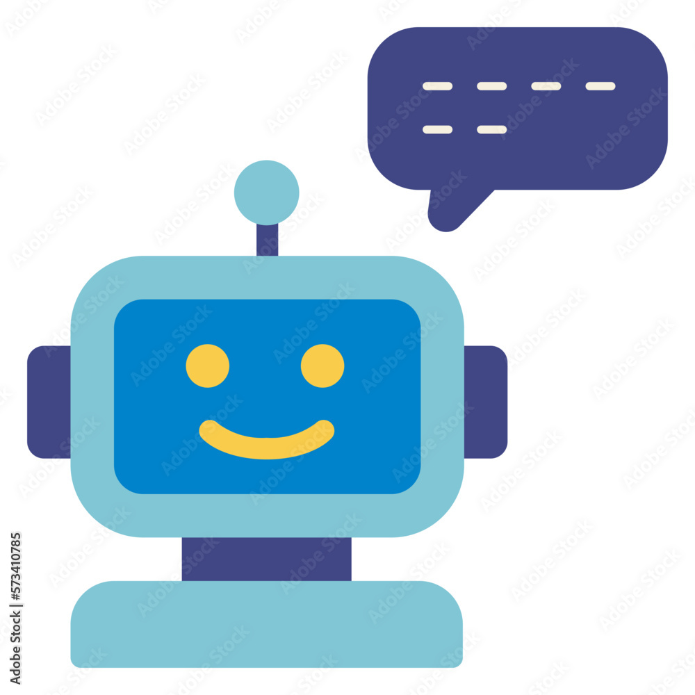 chat bot flat icon chat bot flat icon