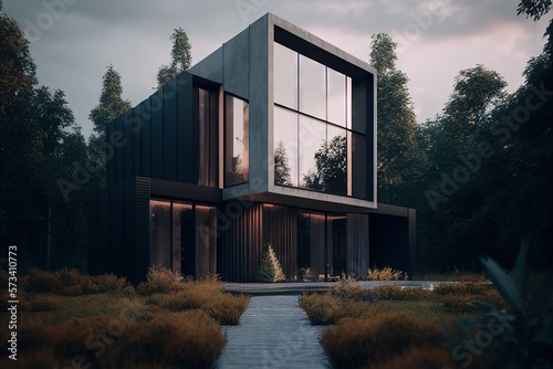 Serene Simplicity: A Minimalist Modern House Embracing the Beauty of Minimalism Concept Design 1. Generative AI