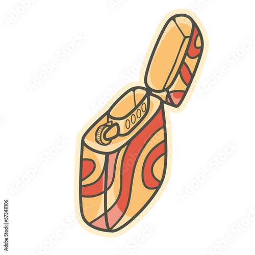 lighter fire producer illustration design element for camping and outdoor activities
