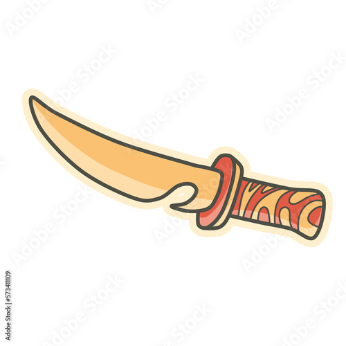 knife illustration design element for camping and outdoor activities