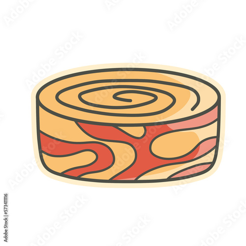 Canned food illustration design element for camping and outdoor activities