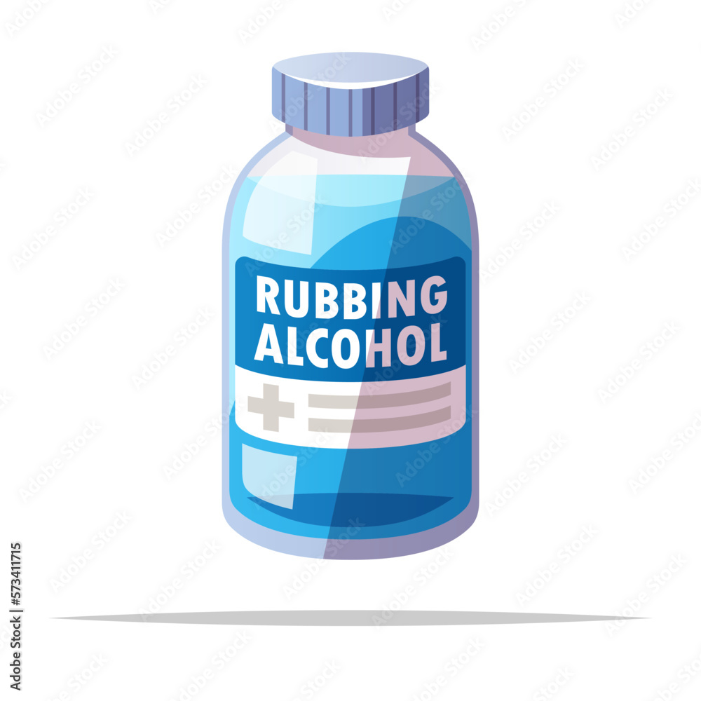 Rubbing alcohol bottle vector isolated illustration Rubbing alcohol bottle vector isolated illustration