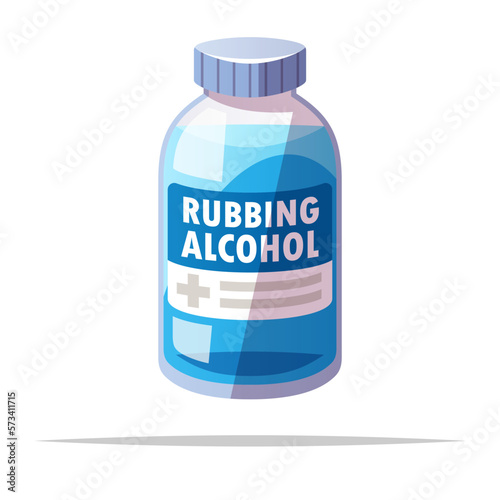 Rubbing alcohol bottle vector isolated illustration photo