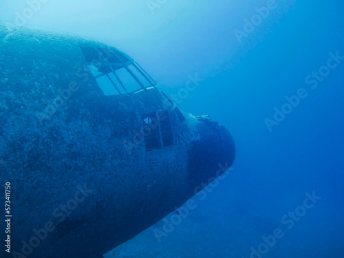Hercules C-130 underwater in Aqaba, Jordan