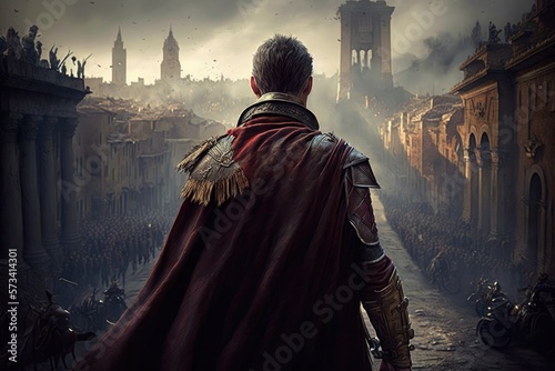 A Historical Perspective of Julius Caesar and the Roman Empire Power and Military Generative AI