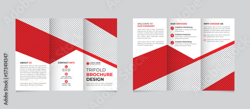 Corporate modern business trifold brochure design template