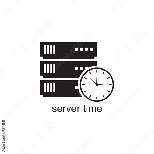 server time icon , network icon
