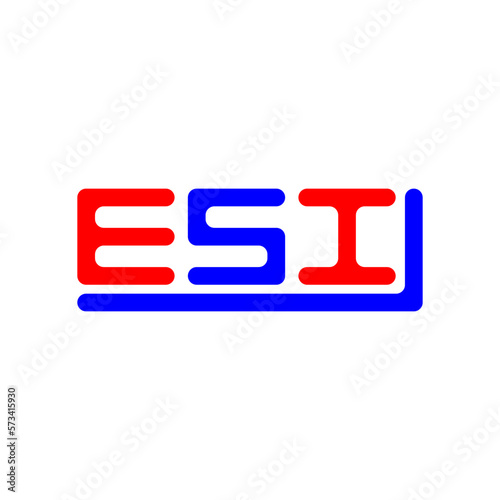 ESI letter logo creative design with vector graphic, ESI simple and modern logo.