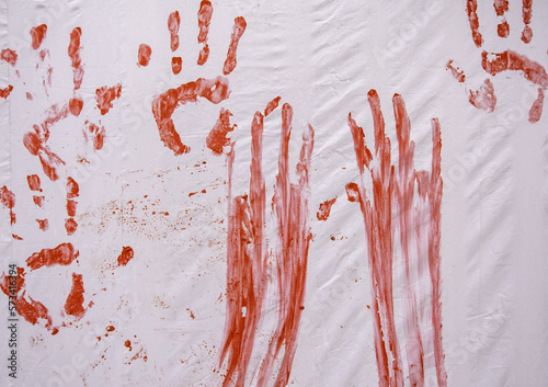 Blood footprints halloween