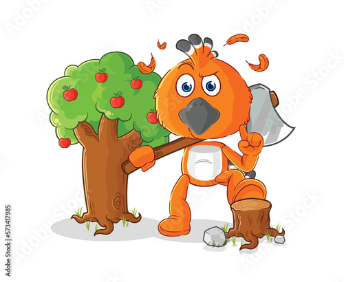 hudhud bird Carpenter illustration. character vector