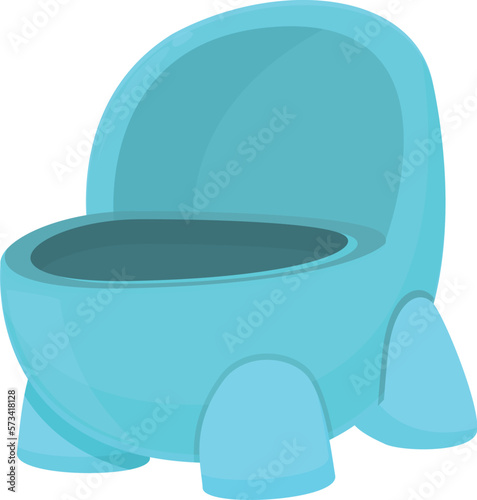 Aqua potty icon cartoon vector. Child toilet. Plastic pot