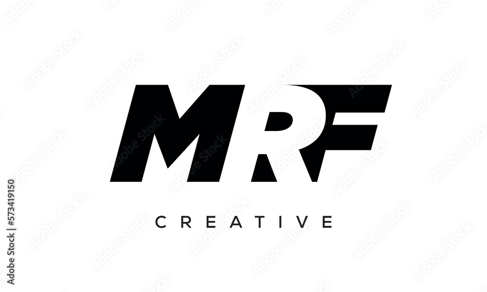 MRF letters negative space logo design. creative typography monogram vector MRF letters negative space logo design. creative typography monogram vector