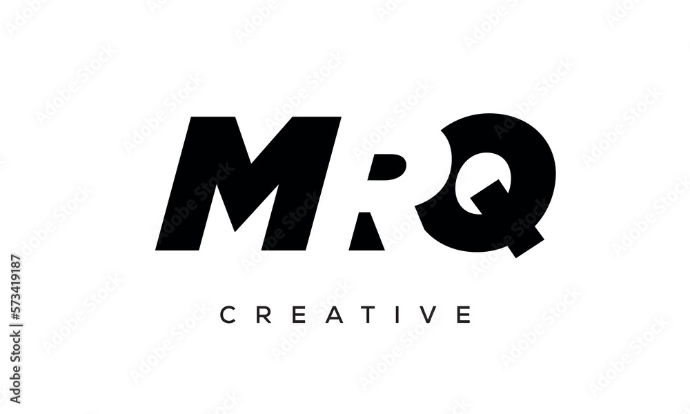 MRQ letters negative space logo design. creative typography monogram vector MRQ letters negative space logo design. creative typography monogram vector