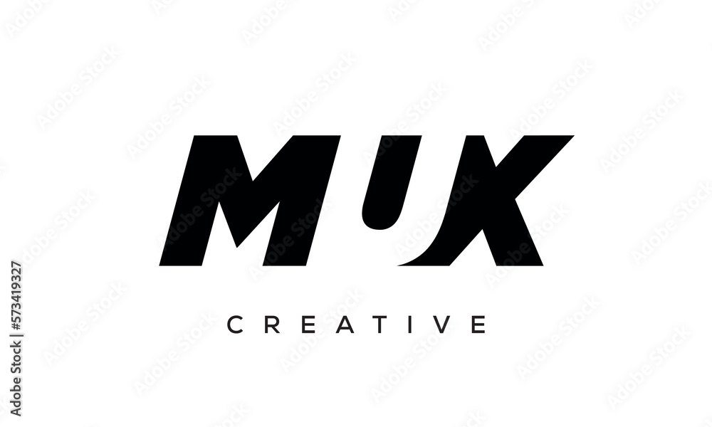 MUX letters negative space logo design. creative typography monogram vector MUX letters negative space logo design. creative typography monogram vector
