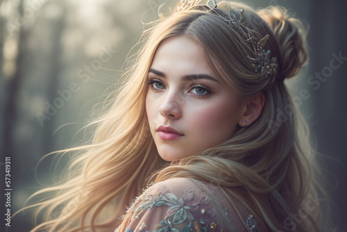 Beautiful fairy tale princess, illustration