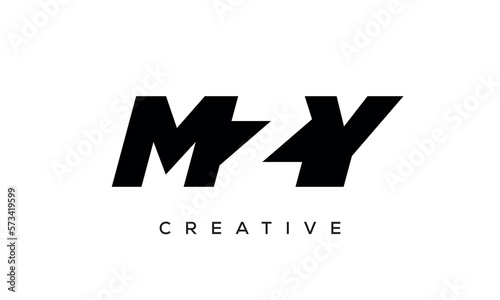 MZY letters negative space logo design. creative typography monogram vector 
