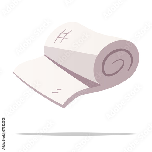 Gauze bandage roll vector isolated illustration