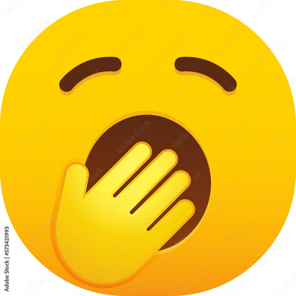 Fototapeta premium Yawning Face emoji