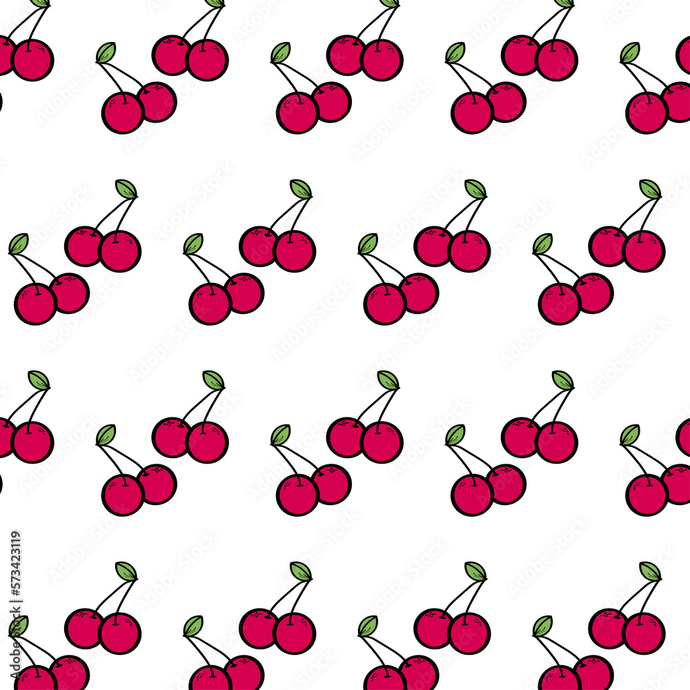 Background pattern made with cherry symbols