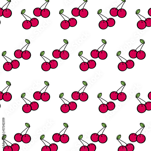 Background pattern made with cherry symbols