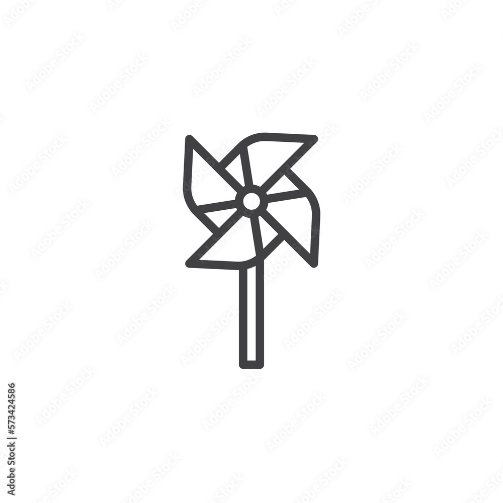 Obraz premium Pinwheel line icon