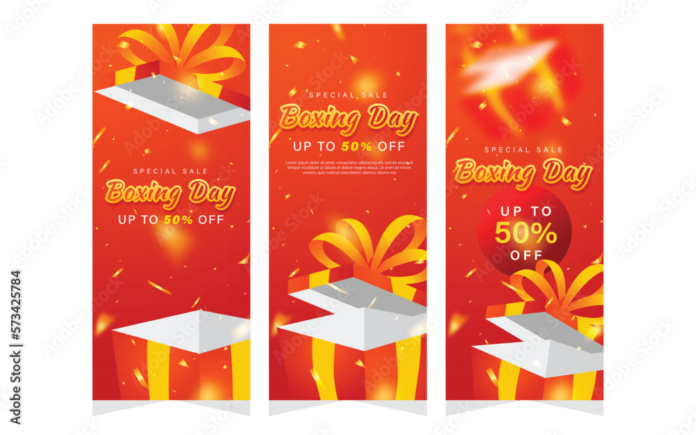 Naklejka premium Banner boxing day background