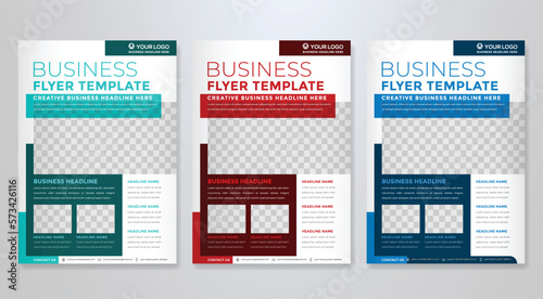 set of business flyer template with minimalist layout and modern style use for promotion kit and product publication