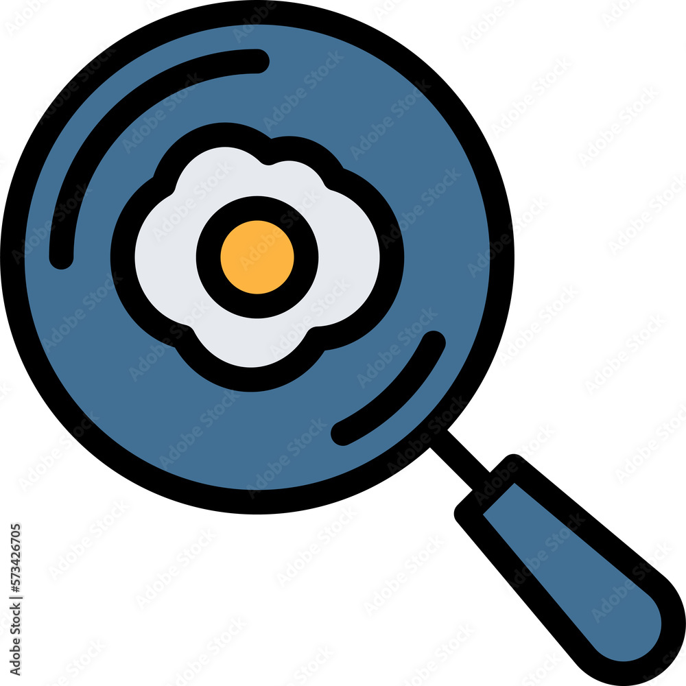 frying pan line icon